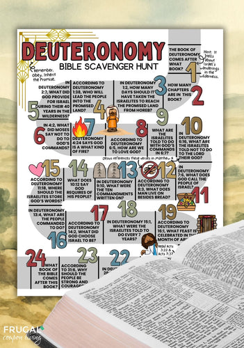 Deuteronomy Bible Scavenger Hunt