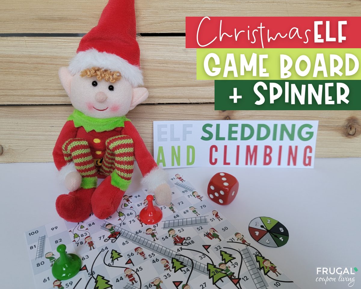 Elf Game Board Sledding & Climbing with Spinners – Frugal Coupon Living