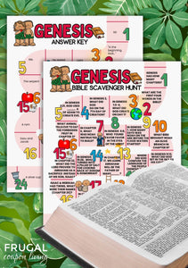 Genesis Bible Scavenger Hunt