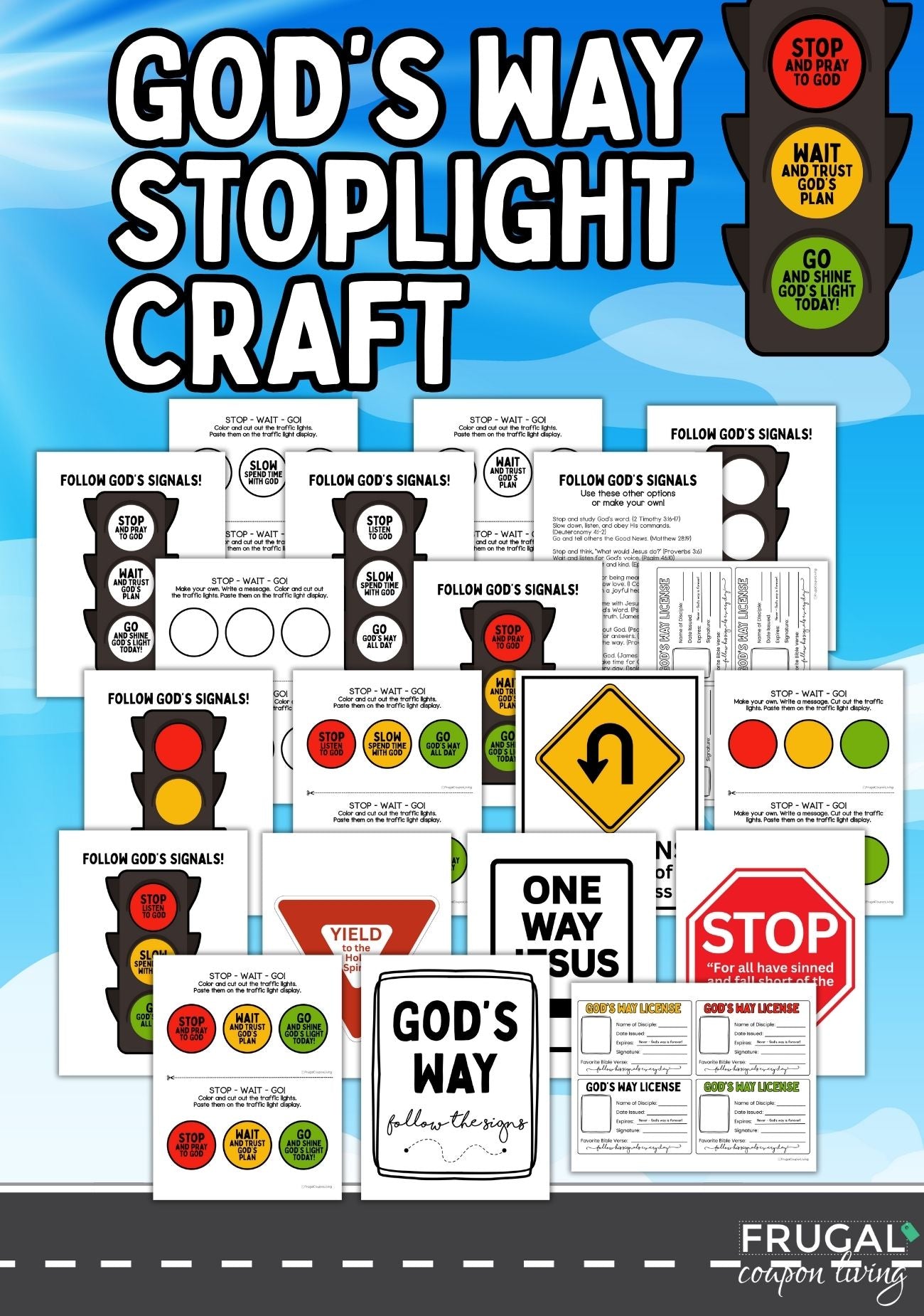 Stoplight Activity God’s Way Stoplight Bible Activity Set – Kids' Printable Christian ...