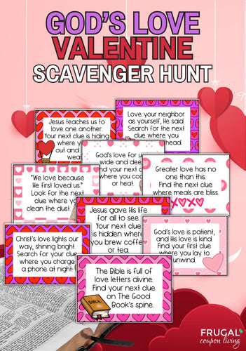 God's Love Valentine Scavenger Hunt