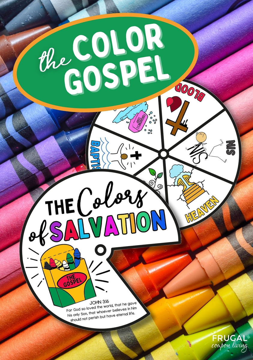 The Gospel of Salvation Coloring Wheel Craft for Kids – Frugal Coupon ...