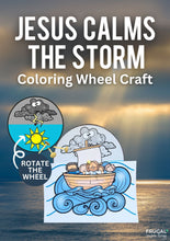 Load image into Gallery viewer, Jesus Calms The Storm Wheel Craft Kit Printable