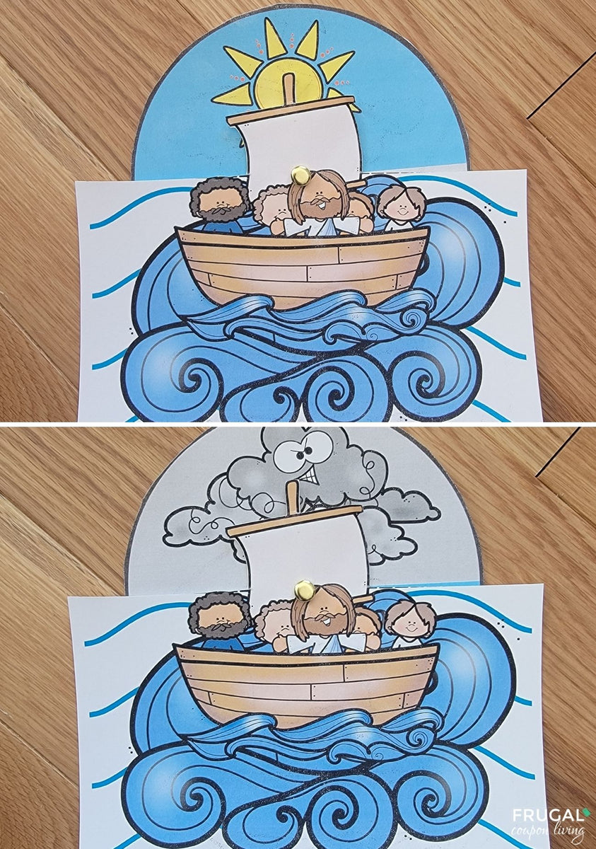 Jesus Calms The Storm Wheel Craft Kit Printable for Kids – Frugal ...