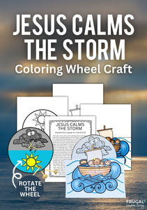 Jesus Calms The Storm Wheel Craft Kit Printable