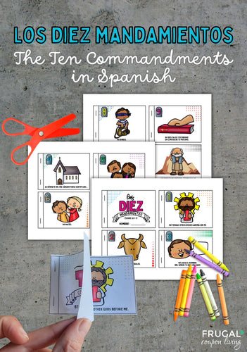 The Ten Commandments Mini Book in Spanish