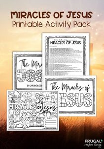 37 Miracles of Jesus Printable List & Activities