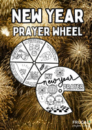 New Year Prayer Coloring Wheel - Spanish & English