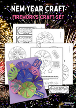 Load image into Gallery viewer, New Year Fireworks 3-D Craft