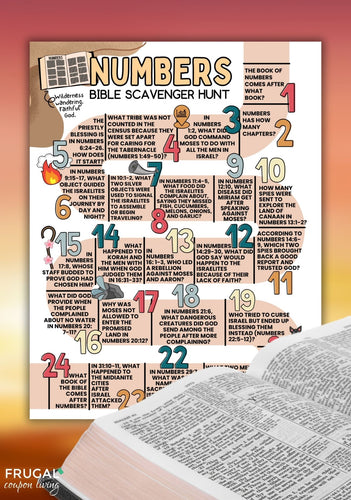 Numbers Bible Scavenger Hunt