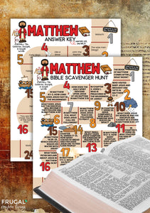 Matthew Bible Scavenger Hunt