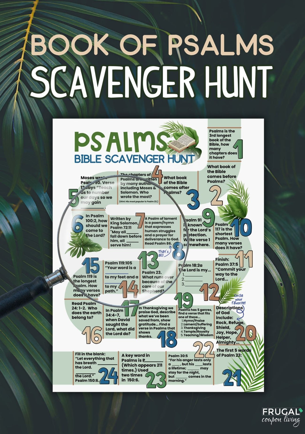 Psalms Bible Scavenger Hunt