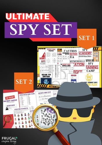 Secret Agent Party Sets - 2 in 1