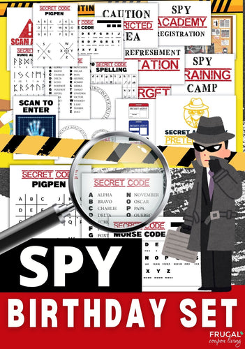 Spy Birthday Party Set