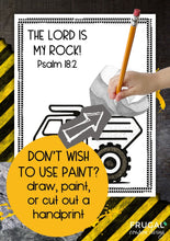 Load image into Gallery viewer, The Lord is My Rock Handprint Art