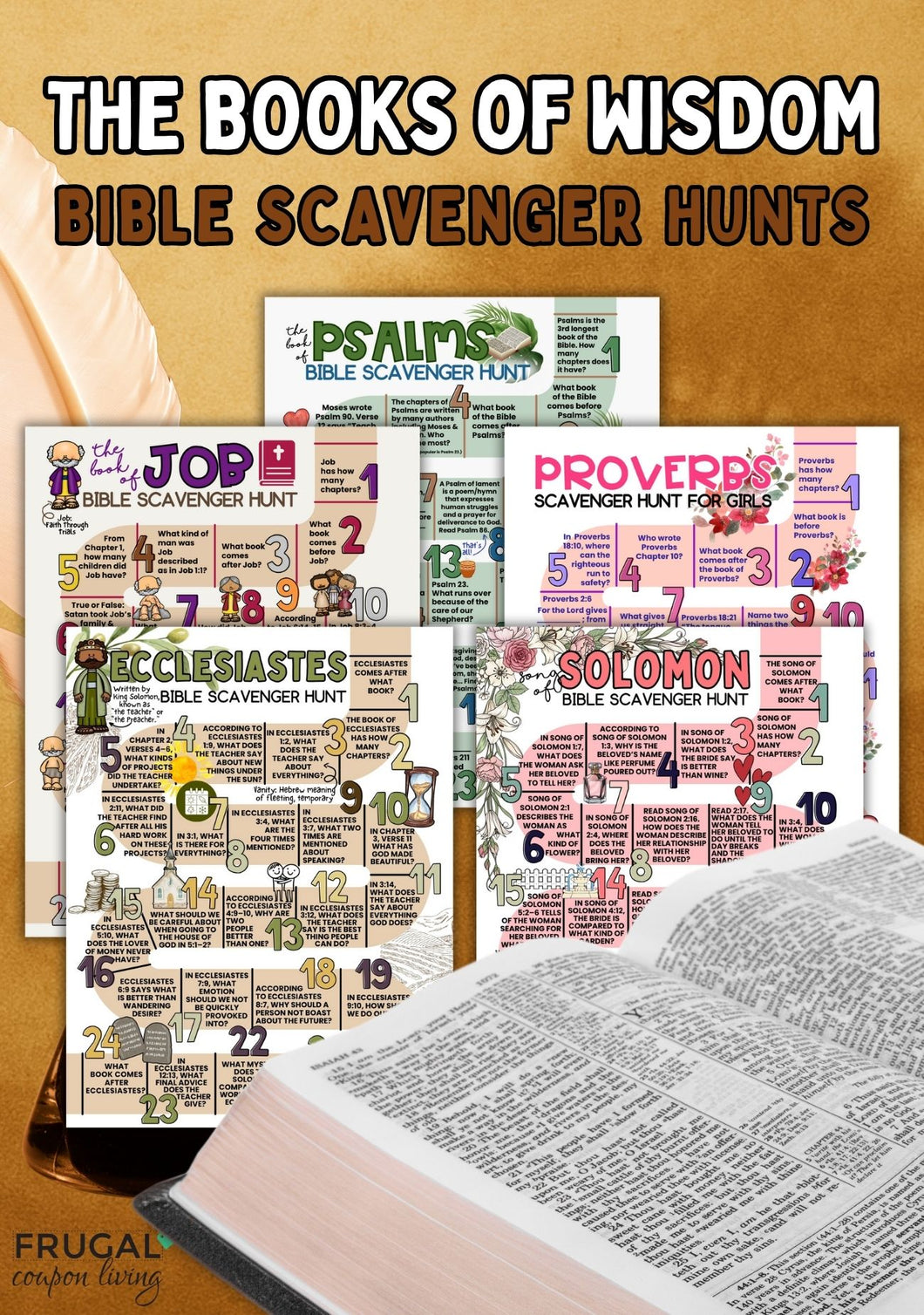 Wisdom & Poetry Bible Scavenger Hunt Set
