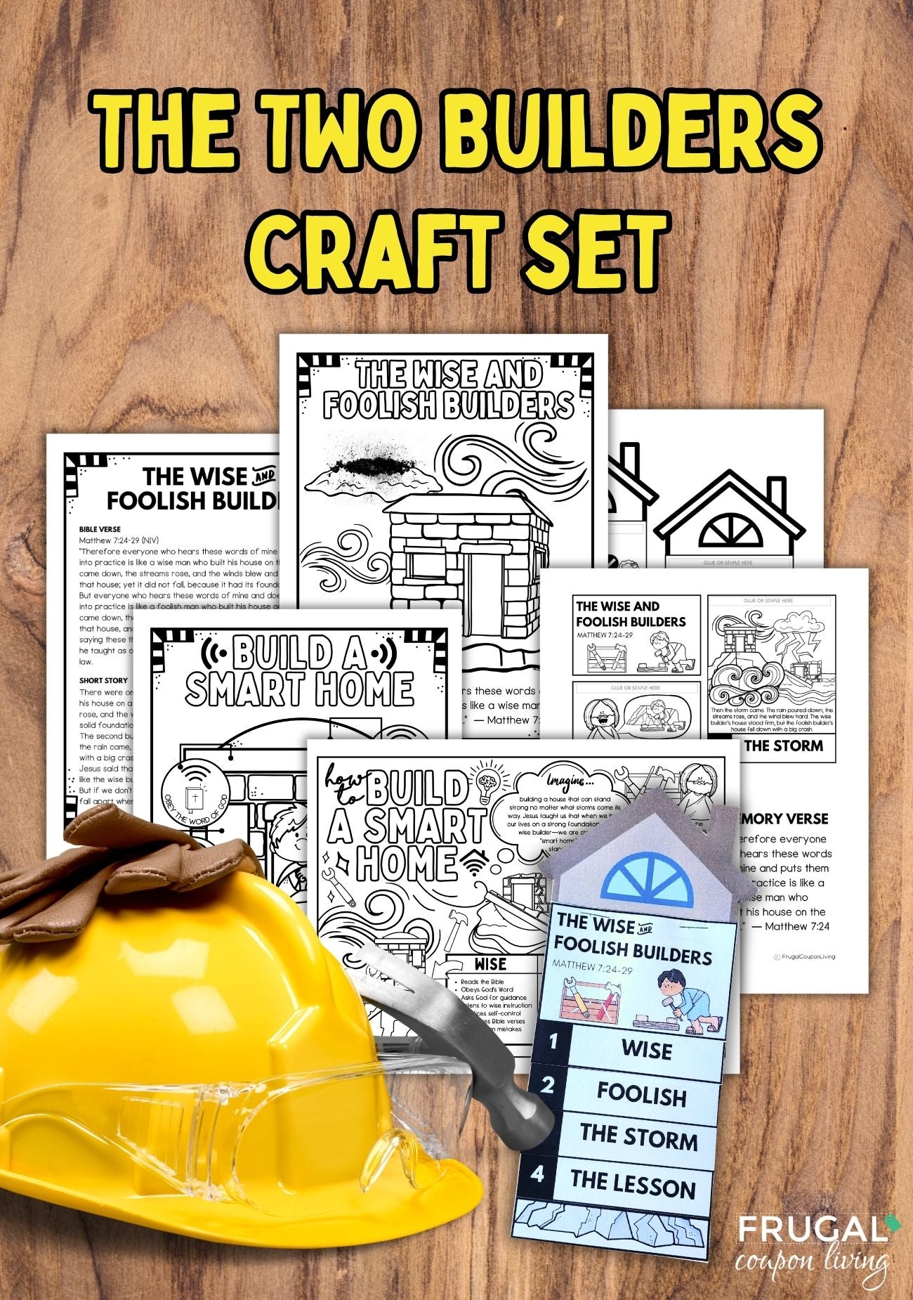 Parable of the Wise and Foolish Builders Craft Set for Kids – Frugal ...