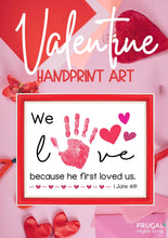 Load image into Gallery viewer, Christian Valentine Handprint Art