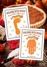 Load image into Gallery viewer, Walking with Jesus Thanksgiving Footprint Art