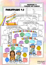Load image into Gallery viewer, Whatever Is... Philippians 4:8 Activity Sheet