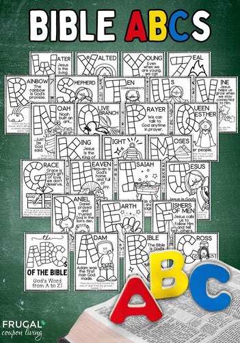 Bible ABCs Alphabet Coloring Pages