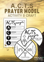 Load image into Gallery viewer, Acts Model Prayer Coloring Wheel &amp; Worksheet