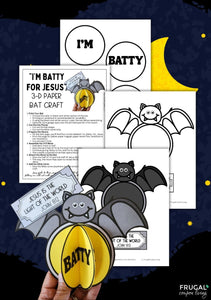 Batty for Jesus Halloween Craft