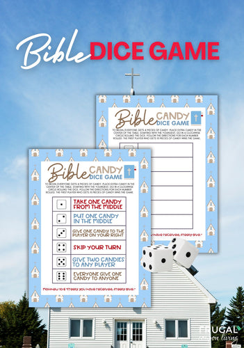 Bible Candy Dice Game Printable