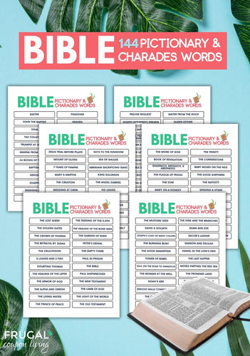 Bible Charades & Pictionary Game Cards