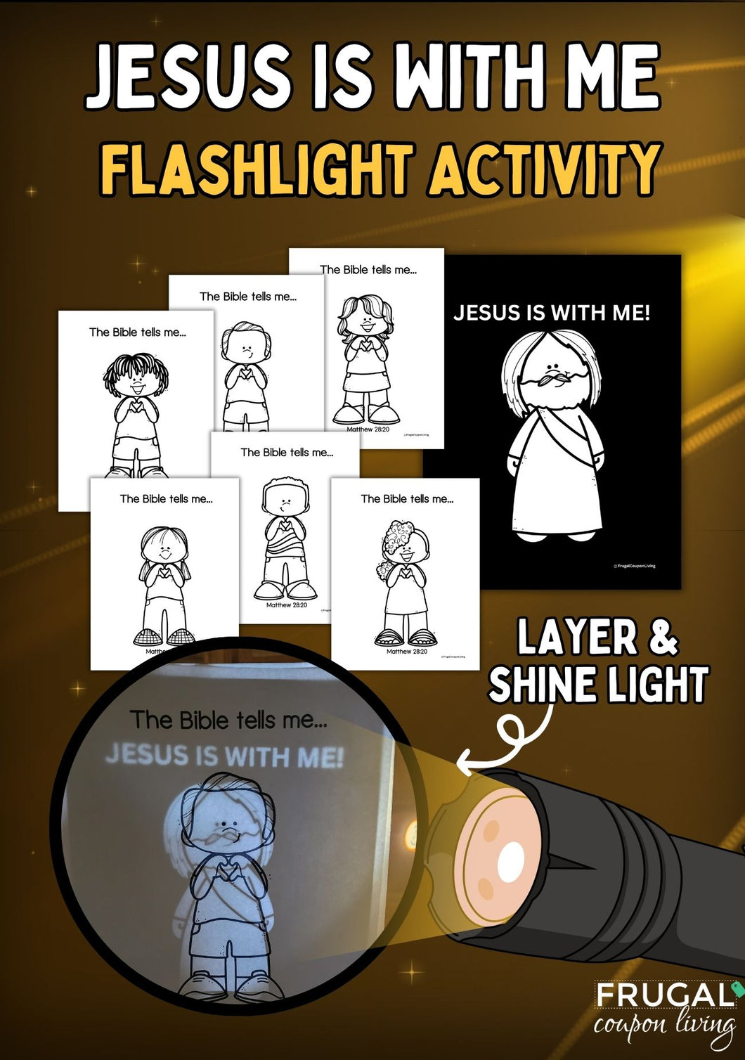 Jesus is with Me Christian Flashlight Activity