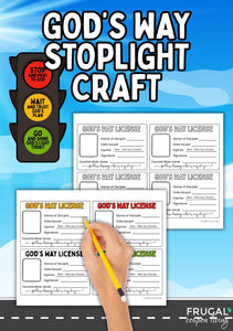 God's Way Christian Stoplight Craft