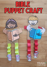 Load image into Gallery viewer, Reading the Bible Puppet Craft