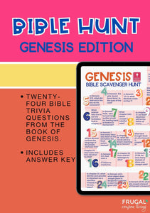 Genesis Bible Scavenger Hunt