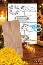 Load image into Gallery viewer, Baby Jesus in a Manger Paper Bag Craft
