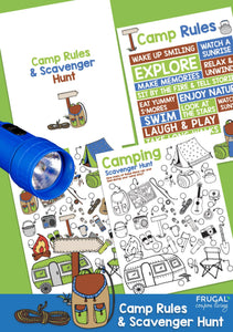 Camping Scavenger Hunt & Camping Word Map