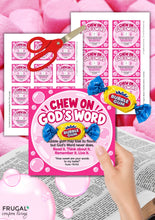 Load image into Gallery viewer, Chew on God's Word Bubble Gum Gift Tag