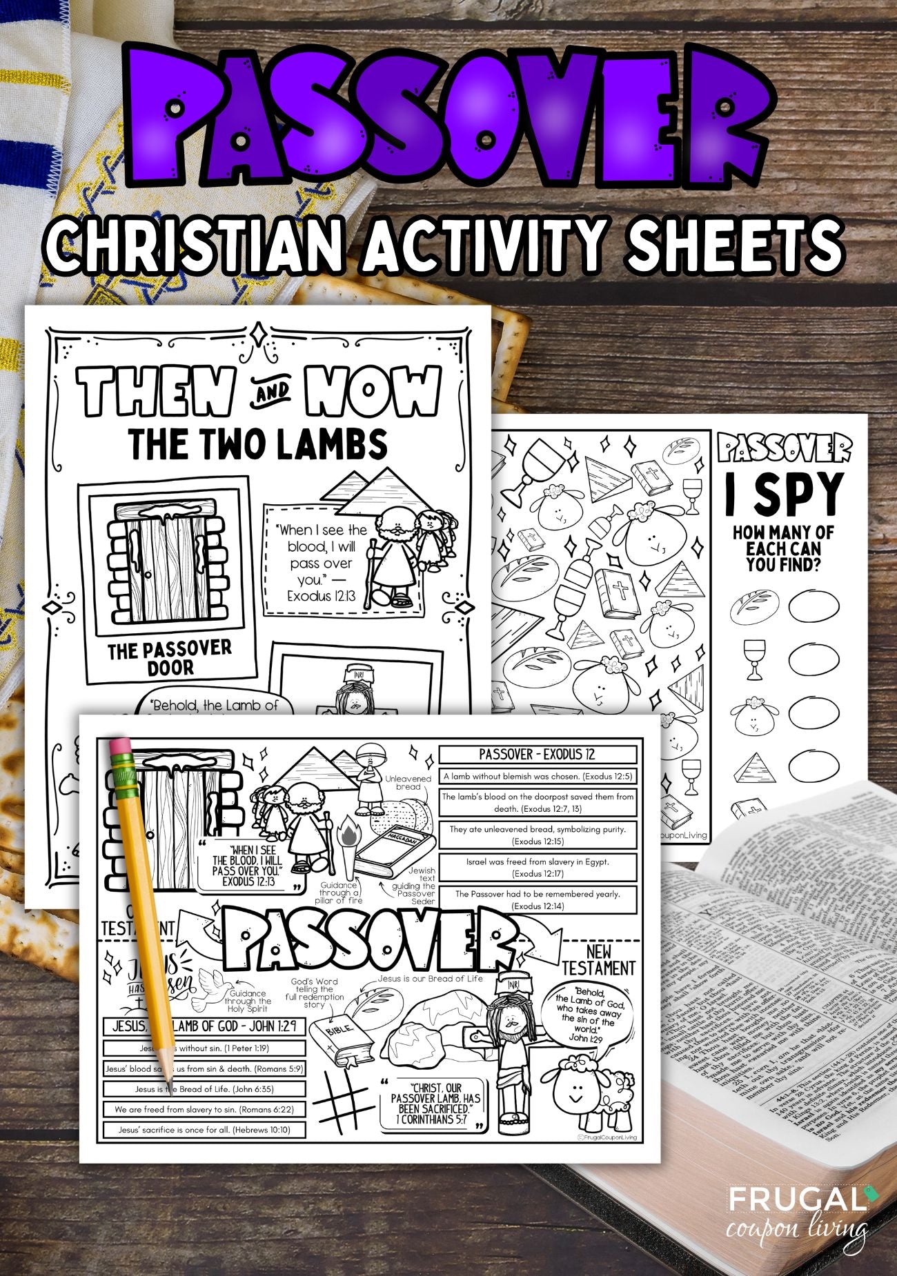 Christian Passover Activity Mat - 10 Plagues of Egypt + Lamb of