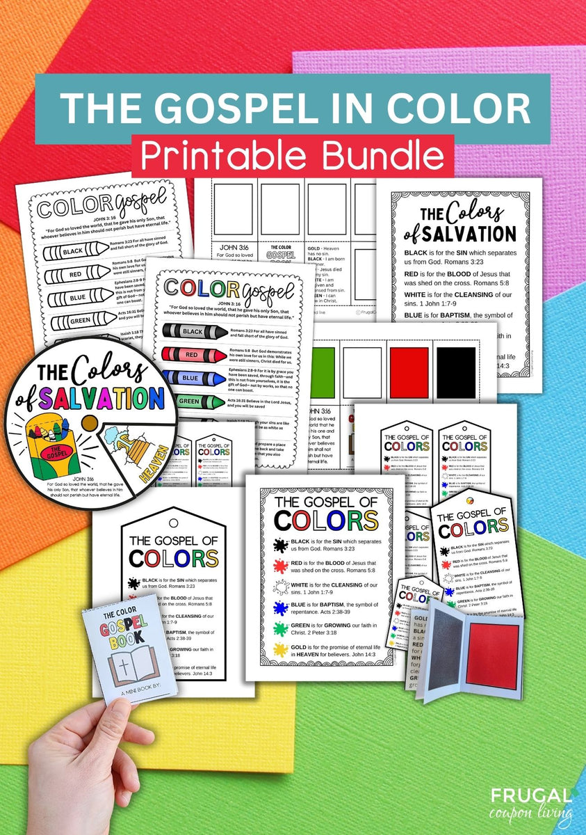 Gospel of Salvation Coloring Activities for Kids Printable Set – Frugal ...