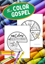 Load image into Gallery viewer, Spanish Gospel of Salvation Coloring Wheel Craft