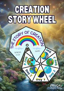 7-Day Creation Printable Coloring Wheel