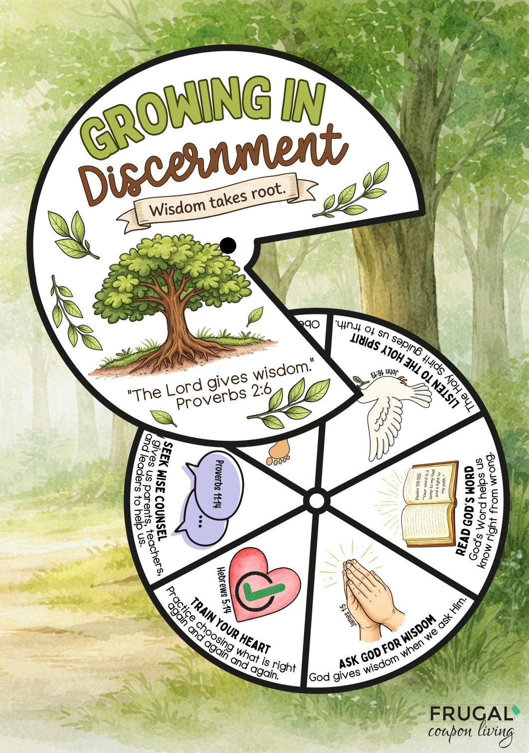 Widsom and Discernment Craft for Kids - Bible Coloring Wheel – Frugal ...