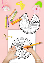 Load image into Gallery viewer, Easter Story Coloring Wheel Craft