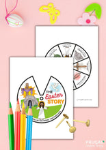 Load image into Gallery viewer, Easter Story Coloring Wheel Craft