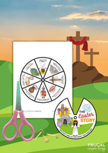 Load image into Gallery viewer, Easter Story Coloring Wheel Craft