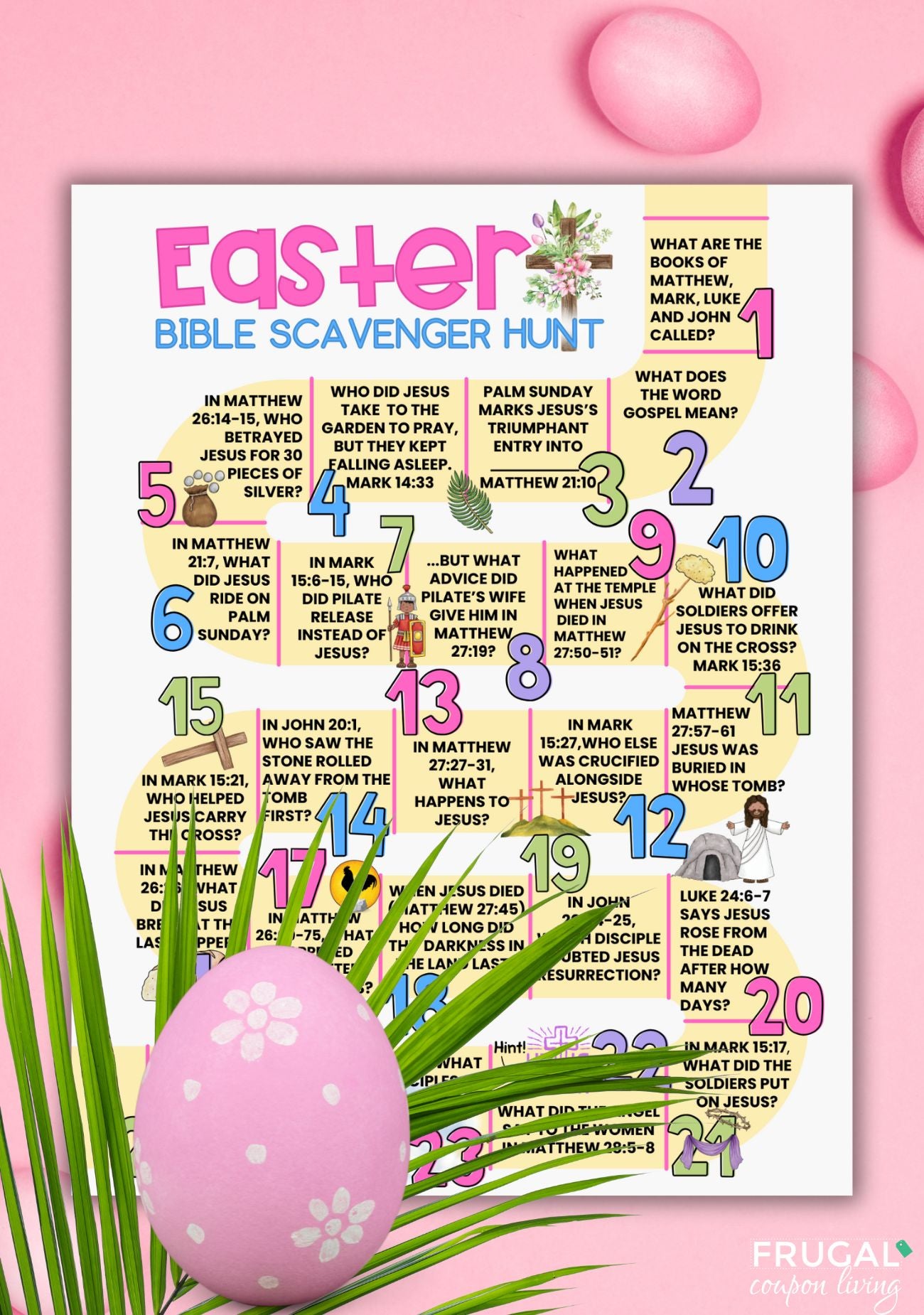 easter-bible-scavenger-hunt-printable-bible-trivia-game-board-frugal-coupon-living for Free Printable Bible Scavenger Hunt Easter Bible Scavenger Hunt Printable - Bible Trivia Game Board – Frugal Coupon Living for Free Printable Bible Scavenger Hunt