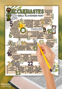 Ecclesiastes Bible Scavenger Hunt