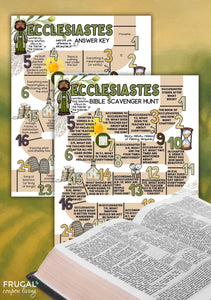 Ecclesiastes Bible Scavenger Hunt