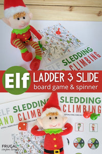 Elf Game Board Sledding & Climbing with Spinners
