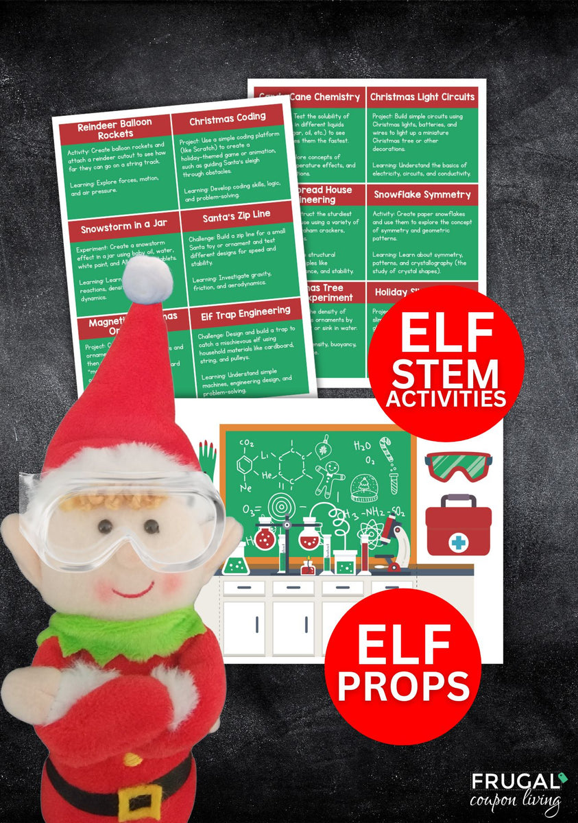Elf Science Set with Printable Christmas-Themed STEM Challenges ...
