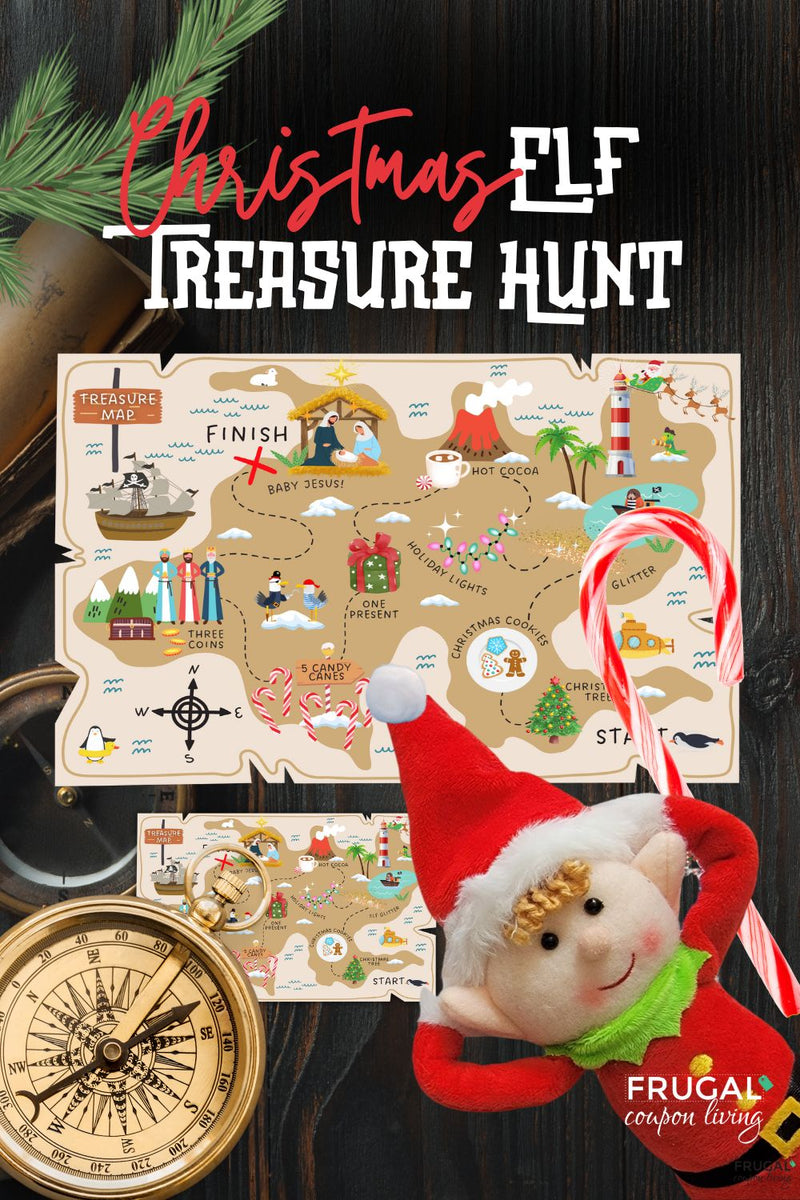 Christmas Scavenger Hunt and Holiday Treasure Hunt Map Set for Elf ...